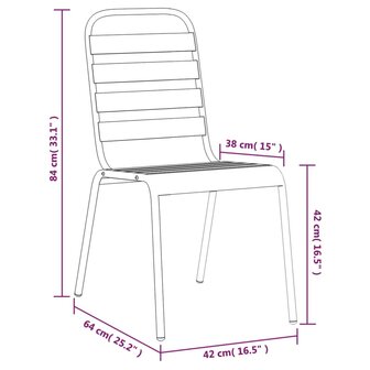 3-delige Tuinset staal antracietkleurig 8720845890148 10