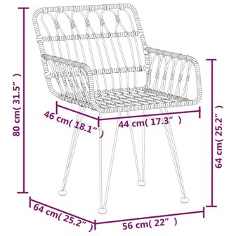 3-delige Tuinset poly rattan 8720845818142 10