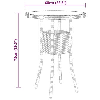 3-delige Tuinset poly rattan zwart 8720286203057 7