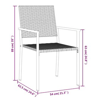 3-delige Tuinset met kussens poly rattan en staal 8720845856885 9