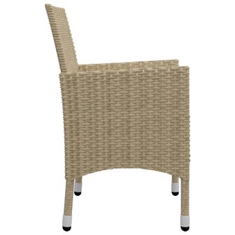 3-delige Tuinset poly rattan en glas beige 8720286201572 11