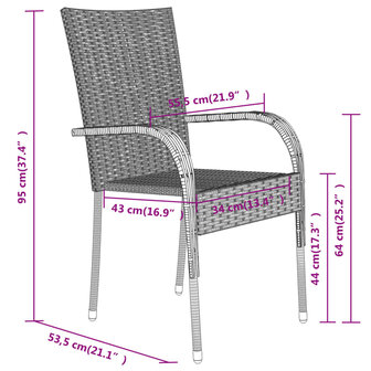 3-delige Tuinset grijs en zwart 8720286913819 7