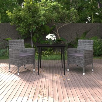 3-delige Tuinset met kussens poly rattan en glas 8720286917138 1