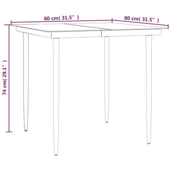 3-delige Tuinset met kussens poly rattan en staal 8720845856069 11