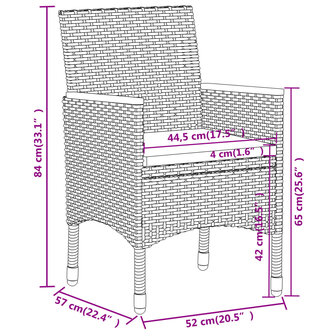 3-delige Tuinset poly rattan zwart 8720286203330 7