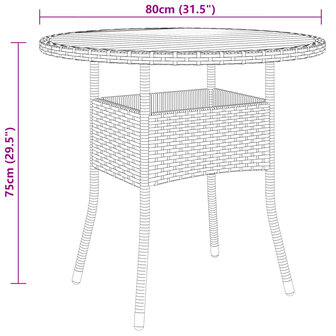 3-delige Tuinset poly rattan zwart 8720286203330 8