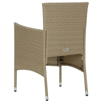 3-delige Tuinset met kussens poly rattan beige 8720286829493 8