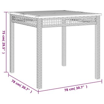 3-delige Tuinset met kussens poly rattan grijs 8721012359468 6