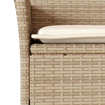 3-delige Tuinset met kussens poly rattan en acaciahout beige 8721102491290 5