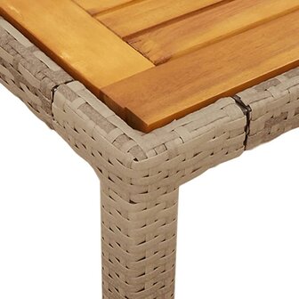 3-delige Tuinset met kussens poly rattan en acaciahout beige 8721102491290 6