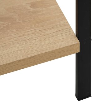 Boekenkast 3 schappen 60x27,6x90,5 cm bewerkt hout eikenkleurig 8719883890555 6