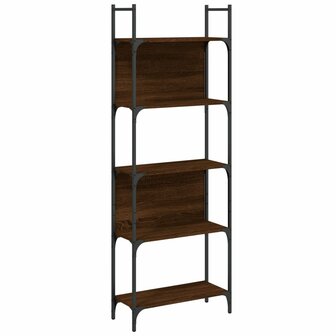 Boekenkast 5-laags 60,5x24x166,5 cm bewerkt hout bruineiken 8721012339187 2