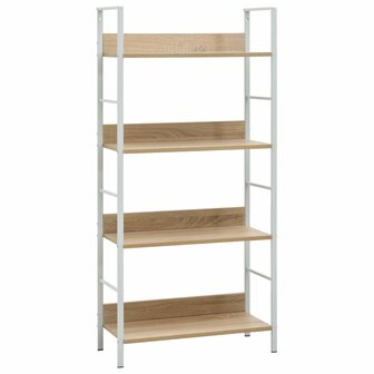 Boekenkast 4 schappen 60x27,6x124,5 cm bewerkt hout eikenkleur 8719883890616 1