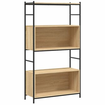 Boekenrek 80x30x145,5 cm bewerkt hout en ijzer sonoma eiken 8720845940980 2