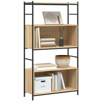 Boekenrek 80x30x145,5 cm bewerkt hout en ijzer sonoma eiken 8720845940980 3