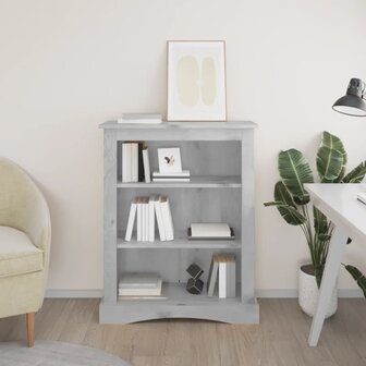 Boekenkast 3 planken 81x29x100 cm grenenhout Corona-stijl grijs 8719883682082 1