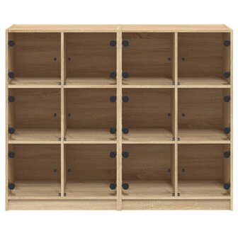 Boekenkast met deuren 136x37x109 cm hout sonoma eikenkleurig 8721012216020 7