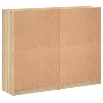 Boekenkast met deuren 136x37x109 cm hout sonoma eikenkleurig 8721012216020 9