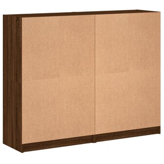 Boekenkast met deuren 136x37x109 cm hout bruineikenkleurig 8721012216068 9