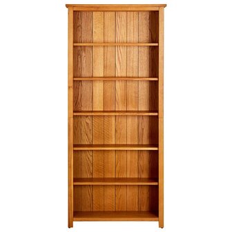 Boekenkast met 6 schappen 80x22,5x180 cm massief eikenhout 8718475533191 2