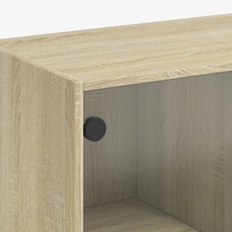 Boekenkast met deuren 136x37x142 cm hout sonoma eikenkleurig 8721012216099 10