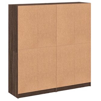 Boekenkast met deuren 136x37x142 cm hout bruineikenkleurig 8721012216136 9