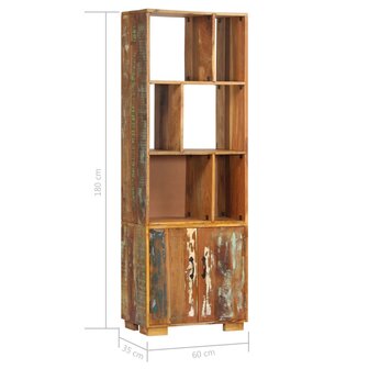 Boekenkast 60x35x180 cm massief gerecycled hout 8719883556710 7