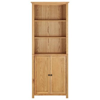 Boekenkast met 2 deuren 70x30x180 cm massief eikenhout 8720286006818 2