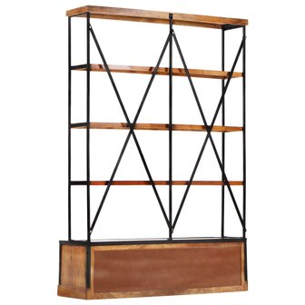 Boekenkast 4-laags met 6 lades 122x36x181 cm massief mangohout 8719883711881 3