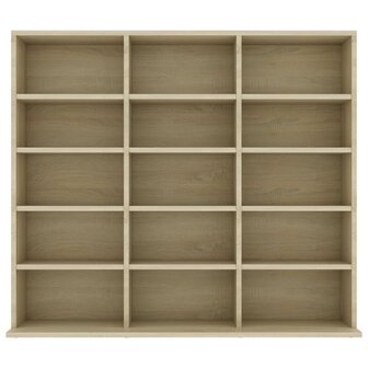 Cd-kast 102x23x89,5 cm bewerkt hout sonoma eikenkleurig 8719883914923 4