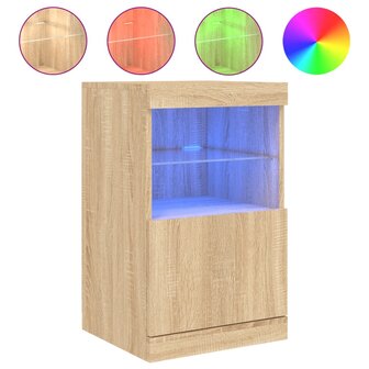 Dressoir met LED-verlichting 41x37x67 cm sonoma eikenkleurig 8721012252653 2