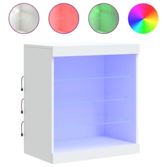 Dressoir met LED-verlichting 60,5x37x67 cm wit 8721012252776 2