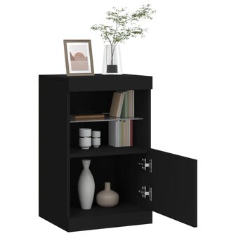 Dressoir met LED-verlichting 41x37x67 cm zwart 8721012252646 5