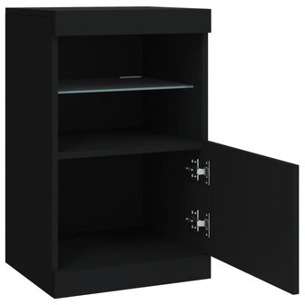 Dressoir met LED-verlichting 41x37x67 cm zwart 8721012252646 7