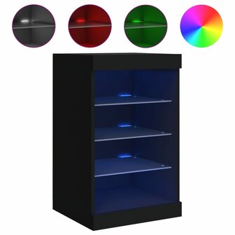 Dressoir met LED-verlichting 41x37x67 cm zwart 8721012253063 2