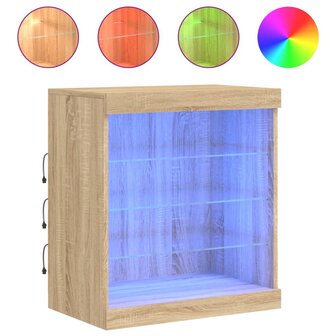 Dressoir met LED-verlichting 60,5x37x67 cm sonoma eikenkleurig 8721012252790 2