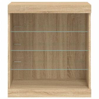 Dressoir met LED-verlichting 60,5x37x67 cm sonoma eikenkleurig 8721012252790 6