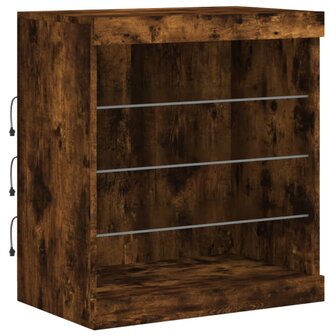 Dressoir met LED-verlichting 60,5x37x67 cm gerookt eikenkleur 8721012252813 5