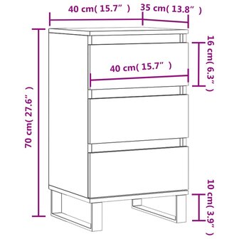 Dressoir 40x35x70 cm bewerkt hout betongrijs 8720845873318 11