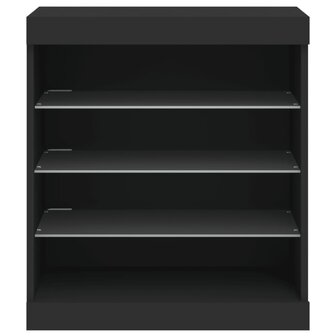 Dressoir met LED-verlichting 60,5x37x67 cm zwart 8721012252783 6