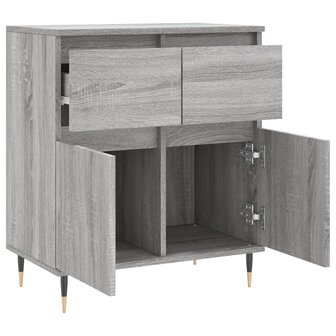 Dressoir 60x30x75 cm bewerkt hout grijs sonoma eikenkleurig 8720845873417 6