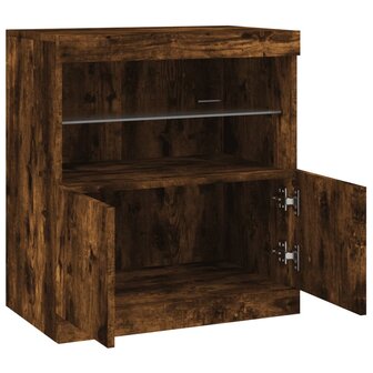 Dressoir met LED-verlichting 60x37x67 cm gerookt eikenkleurig 8721012252394 7