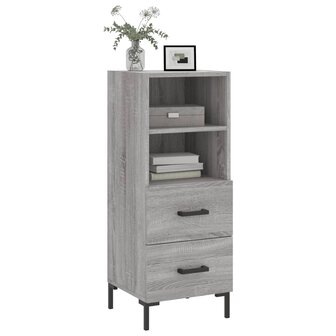 Dressoir 34,5x34x90 cm bewerkt hout grijs sonoma eikenkleurig 8720845868451 3