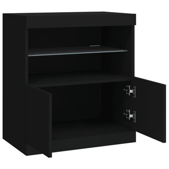 Dressoir met LED-verlichting 60x37x67 cm zwart 8721012252363 7