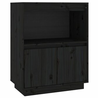 Dressoir 60x34x75 cm massief grenenhout zwart 8720286841167 2