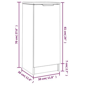 Dressoirs 2 st 30x30x70 cm bewerkt hout wit 8720287078586 10