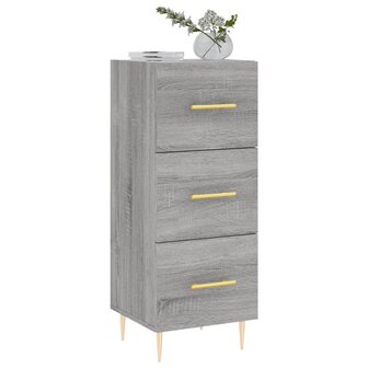 Dressoir 34,5x34x90 cm bewerkt hout grijs sonoma eikenkleurig 8720845867652 3