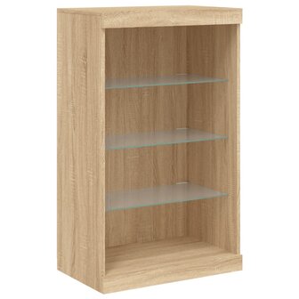 Dressoir met LED-verlichting 60,5x37x100 cm sonoma eikenkleurig 8721012252936 3