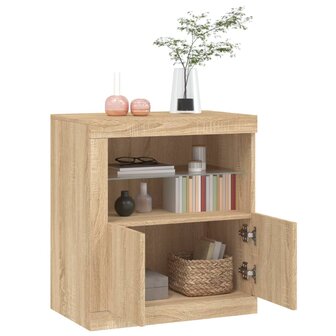 Dressoir met LED-verlichting 60,5x37x67 cm sonoma eikenkleurig 8721012252028 5