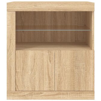 Dressoir met LED-verlichting 60,5x37x67 cm sonoma eikenkleurig 8721012252028 6